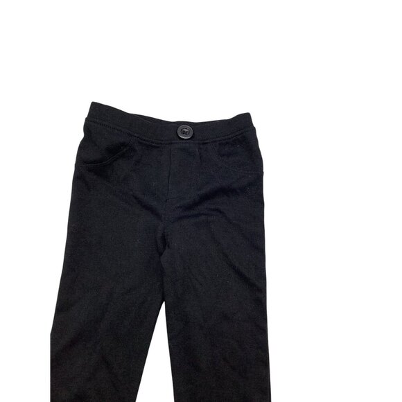 Toddler Girls Black Elastic Waist Pants Size 2T Polyester Blend Pull Up - Picture 6 of 7